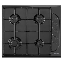 Pachet Pyramis 5P, cuptor electric incorporabil si plita gaz, 8 functii, clasa A, volum 69 litri, butoane rotative, Grill, 4 arzatoare, gratare emailate, finisaj sticla neagra si email - EpicHome.ro