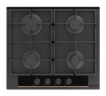 Plita gaz Pyramis 2082 Copper Line Black Glass Matt - EpicHome