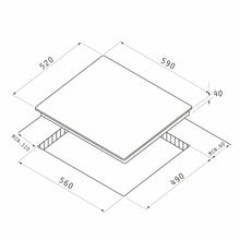 Plita gaz Pyramis 2082 Copper Line Black Glass Matt - EpicHome