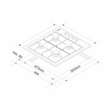 Plita gaz Pyramis 60PG 610, Inox, gratare emailate, 59x50 cm - EpicHome.ro