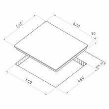 Plita gaz Pyramis 60PG 66.11.12.13 Glass, Wok, gratare fonta, 60x51,5 cm - EpicHome.ro