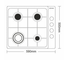 Plita gaz Pyramis 64ACZX, Inox, Wok, gratare fonta, 59x50 cm - EpicHome.ro