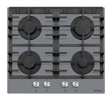 Plita gaz Pyramis 6704 Grey Pearl Glass, gratare fonta, 59,4x52,3 cm - EpicHome.ro