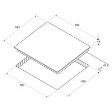 Plita gaz Pyramis 6704 Grey Pearl Glass, gratare fonta, 59,4x52,3 cm - EpicHome.ro