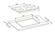 Plita inductie Pyramis 58IND910 Black Glass, 4 zone de gatit, Booster, 9 trepte de putere, 58x51 cm - EpicHome.ro