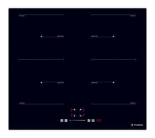 Plita inductie Pyramis PHI63432FMB Slider Touch Control, 4 zone de gatit, 2 zone Bridge, 9 trepte de putere, 59x52 cm - EpicHome.ro