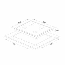 Plita pe gaz Pyramis 2121 White Glass, Wok, gratare individuale fonta, 60x51 cm - EpicHome.ro