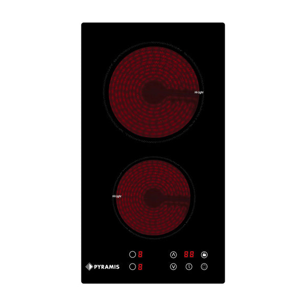 Plita vitroceramica domino Pyramis 29HL310, 2 zone de gatit, 9 trepte de putere, 29x51 cm - EpicHome.ro