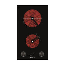 Plita vitroceramica domino Pyramis PHC31233FMB Black Glass, 2 zone de gatit, 9 trepte de putere, 29x51 cm - EpicHome.ro