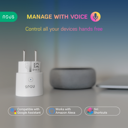 Priza smart Nous A8, Wi-Fi, 10A, compatibila Home Assistant - EpicHome.ro