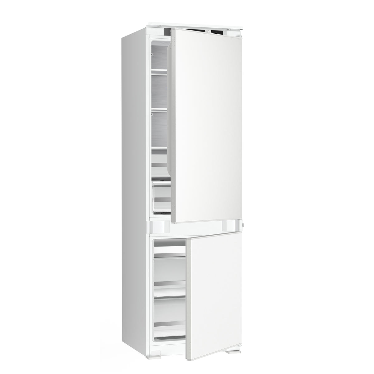 Combina frigorifica incorporabila Pyramis Premium RBINF 178H, 250l, Dual cooling NO FROST+, Metal cooling, Smart sensors, Clasa E, deschidere reversibila, dezghetare automata, H 178 cm