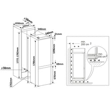 Combina frigorifica incorporabila Pyramis Premium RBINF 178H, 250l, Dual cooling NO FROST+, Metal cooling, Smart sensors, Clasa E, deschidere reversibila, dezghetare automata, H 178 cm