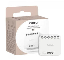 Releu inteligent cu 2 canale Aqara Dual Relay Module T2, Zigbee, monitorizare consum, dry contact - EpicHome