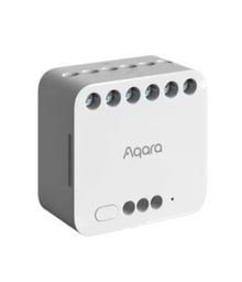 Releu inteligent cu 2 canale Aqara Dual Relay Module T2, Zigbee, monitorizare consum, dry contact - EpicHome