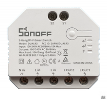 Releu smart Sonoff Dual R3, Wireless, 2 canale, Alb - EpicHome.ro