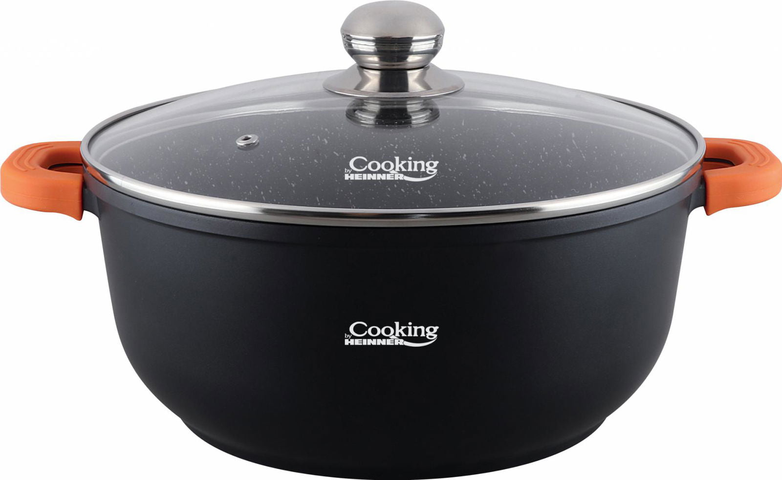 Semioala Aluminiu Turnat +Capac, 36 Cm X 16 Cm, 13.5 L, Dark Line, Cooking  By Heinner - EpicHome