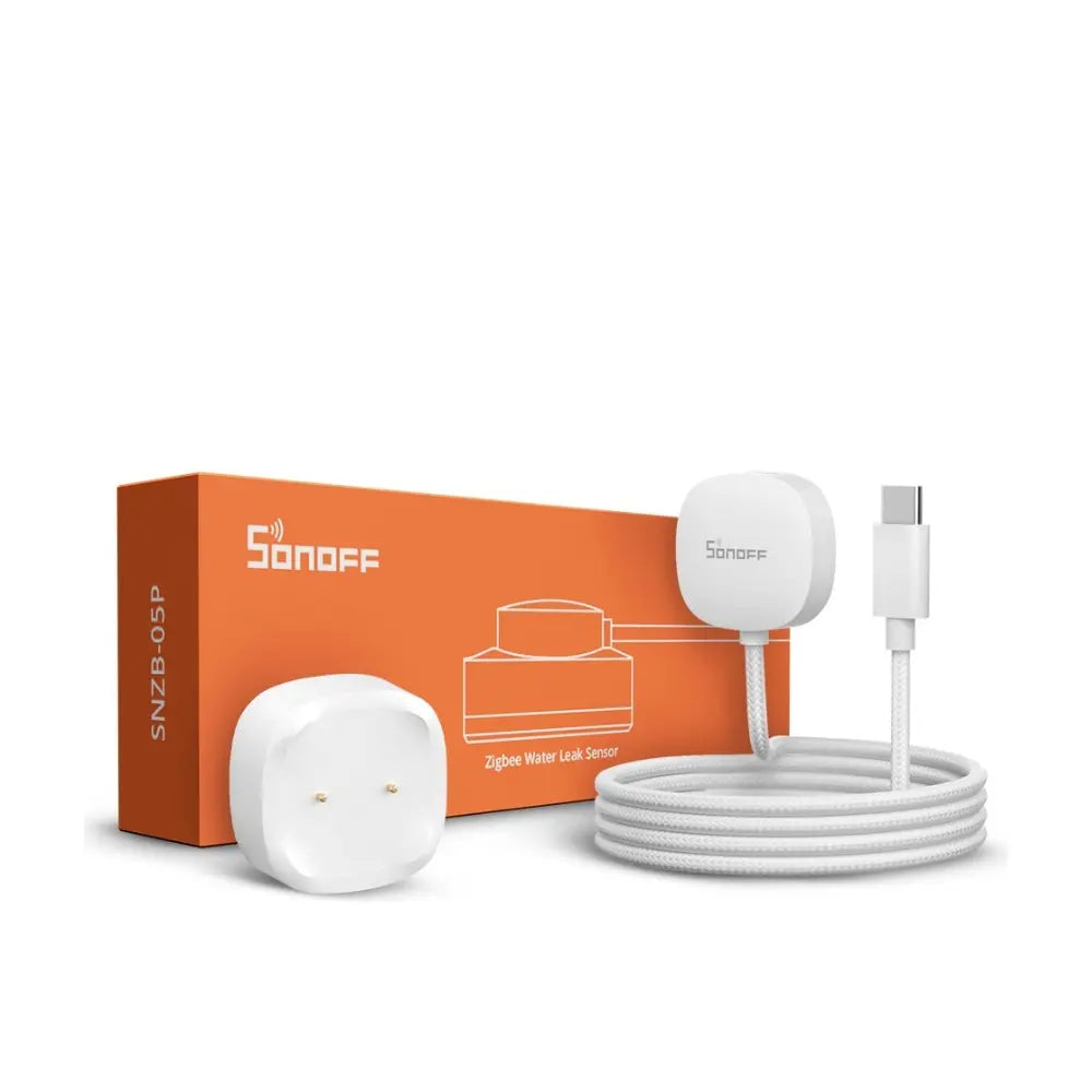 Senzor de inundatie Sonoff SNZB-05P, cu cablu detectie inundatie inclus - EpicHome