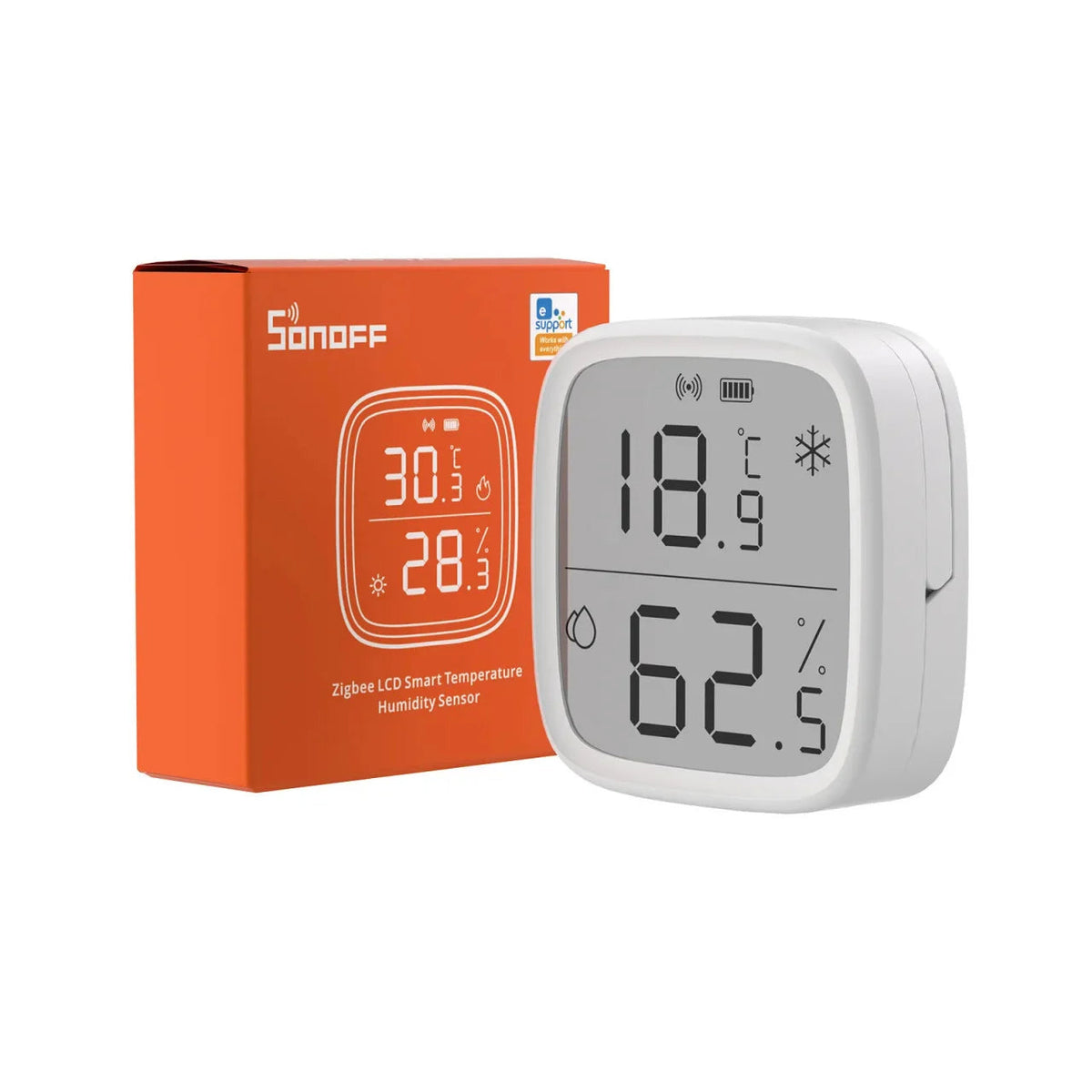 Senzor de temperatura si umiditate Sonoff SNZB-02D, Zigbee 3.0 - EpicHome.ro