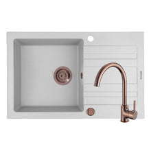 Set chiuveta granit Pyramis NAXOS 79x50cm si baterie ECO BELLO Copper - EpicHome