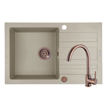 Set chiuveta granit Pyramis NAXOS 79x50cm si baterie ECO BELLO Copper - EpicHome