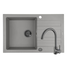 Set chiuveta granit Pyramis NAXOS 79x50cm si baterie ECO BELLO Gun Metal - EpicHome