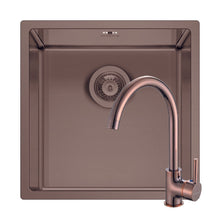 Set chiuveta patrata din inox Pyramis ASTRIS COLORA 40x40cm si baterie ECO BELLO - EpicHome.ro