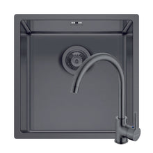 Set chiuveta patrata din inox Pyramis ASTRIS COLORA 40x40cm si baterie ECO BELLO - EpicHome.ro