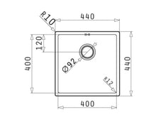 Set chiuveta patrata din inox Pyramis ASTRIS COLORA 40x40cm si baterie ECO BELLO - EpicHome.ro