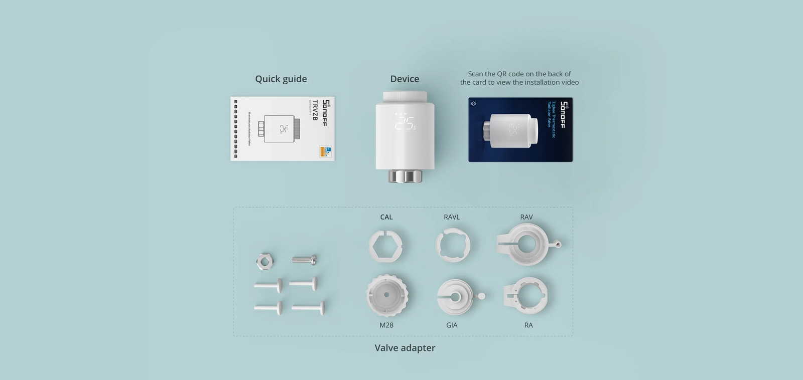 Valva termostatica pentru calorifer Sonoff TRVZB, Zigbee 3.0 - EpicHome.ro
