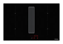 Ansamblu down air Pyramis ABYSSO, 580m³/h, Clasa A, plita inductie, 78cm, 4 zone de gatit, Power Management, Black Glass - EpicHome.ro