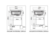 Ansamblu down air Pyramis ABYSSO, 580m³/h, Clasa A, plita inductie, 78cm, 4 zone de gatit, Power Management, Black Glass - EpicHome.ro