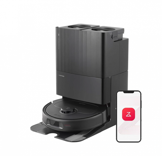 Aspirator robot Roborock Qrevo Plus, pentru Aspirare & Spalare cu Cartografiere si Wi-Fi, 7000 Pa, Negru