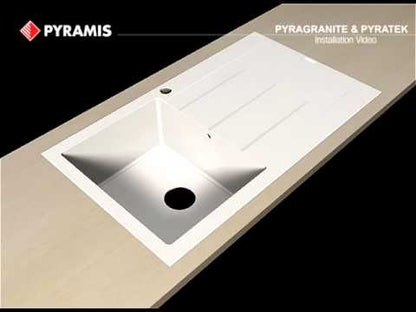 Chiuveta soft compozit Pyramis LEVEL 100x50cm, dreptunghiulara, cuva pe stânga